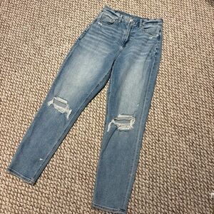 American Eagle Outfitters Light Blue Ripped Regular Jeans